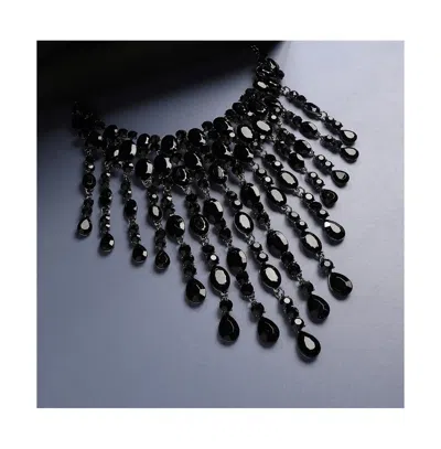 Sohi Maxi Crystal-drop Statement Necklace