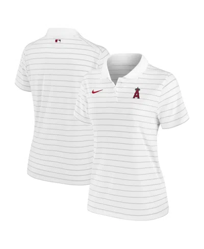 Nike Women's White Los Angeles Angels Authentic Collection Victory Performance Polo Shirt