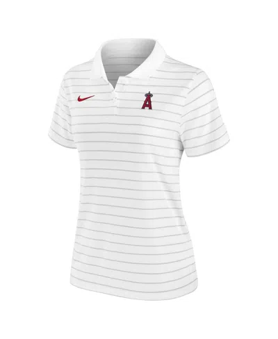 Nike Women's White Los Angeles Angels Authentic Collection Victory Performance Polo Shirt