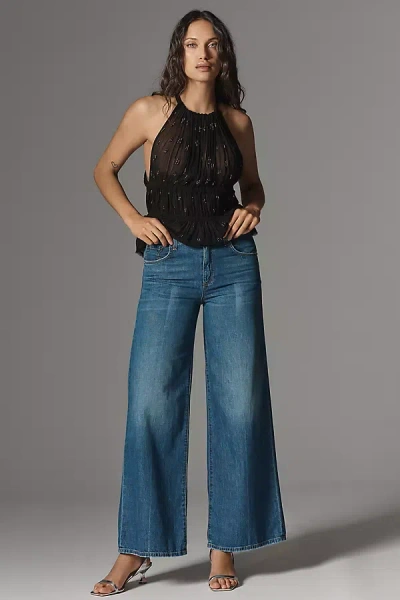 Askk Ny Atomic High-rise Wide-leg Jeans In Blue
