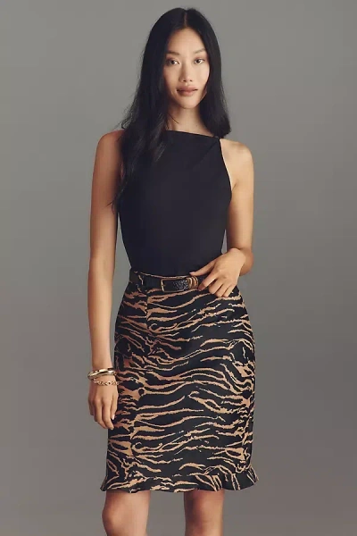 Baum Und Pferdgarten Smilla Tie-belt Zebra Knee-length Pencil Skirt
