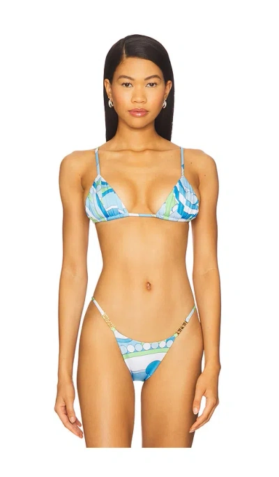 Cin Cin X Revolve Era Ruched Triangle Top In Blue