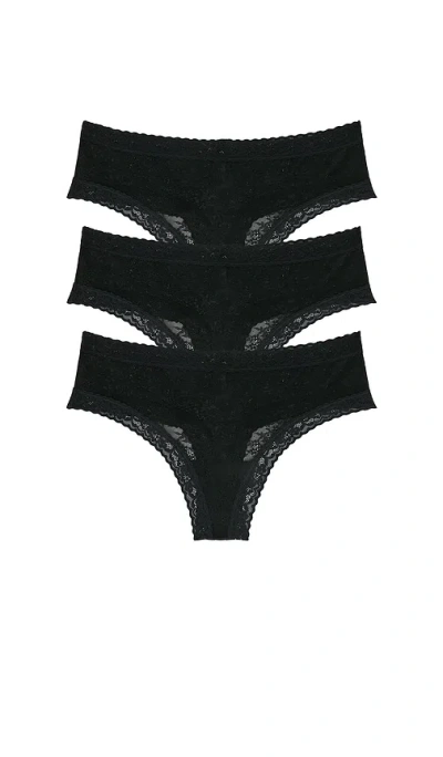Natori Escape Thong 3-pack In Black