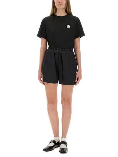Kenzo Black Cotton T-shirts In Black