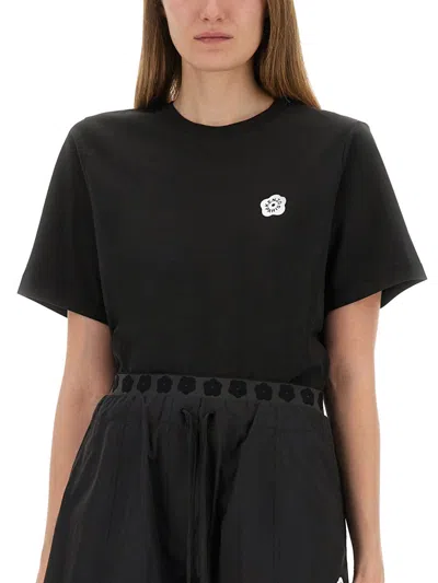 Kenzo Black Cotton T-shirts In Black