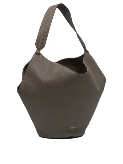Khaite Grey Calfskin Shoulder Bag