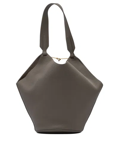 Khaite Grey Calfskin Shoulder Bag