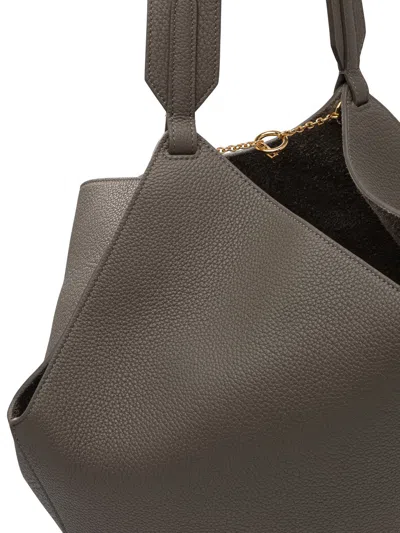 Khaite Grey Calfskin Shoulder Bag