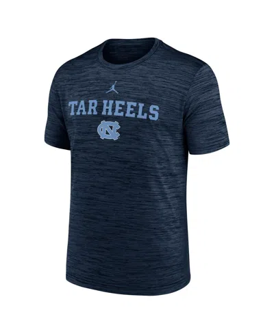 Jordan Men's Navy North Carolina Tar Heels 2025 Sideline Velocity Performance T-shirt In Blue