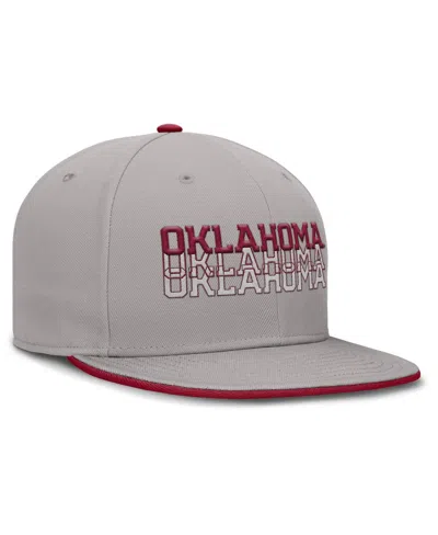 Jordan Men's Gray Oklahoma Sooners True Primetime Performance Fitted Hat