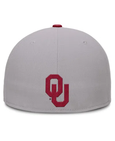 Jordan Men's Gray Oklahoma Sooners True Primetime Performance Fitted Hat