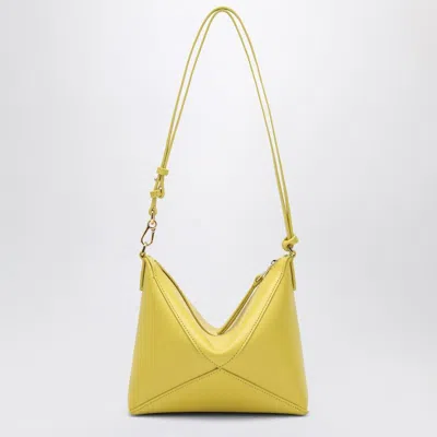 Loewe Puzzle Fold Yellow Clutch Bag In Metallic
