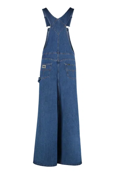 Lois Denim Overalls Dress In Blue