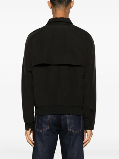Maison Kitsuné Fox Appliqué Cotton Bomber Jacket In Black
