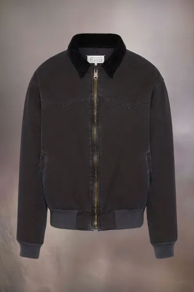 Maison Margiela Yoke Caban Jacket Man Black In Black