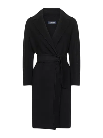 S Max Mara Black Double Broadcloth Arona Short Coat
