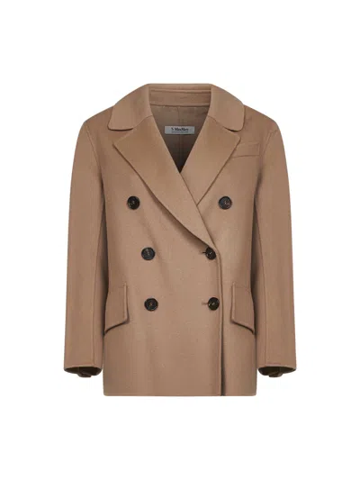 S Max Mara Beige Double Broadcloth Lukas Jacket