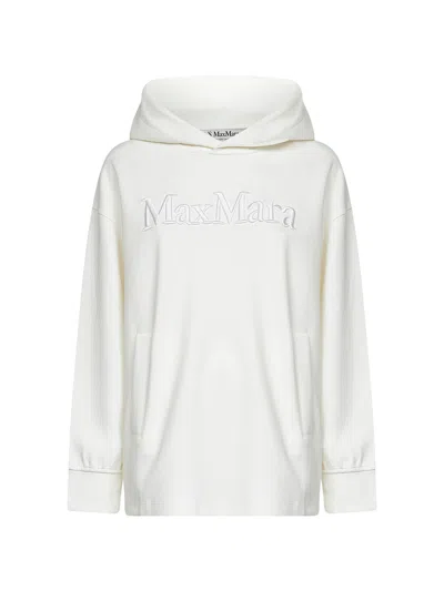Max Mara S White Jersey Visera Hoodie