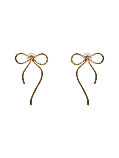 Marni Women Gold Bow Stud Earrings