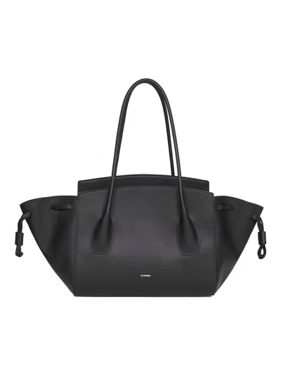 Jil Sander Black Voyage Small Handbag In Multi