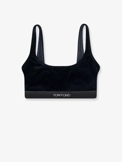 Tom Ford Velvet Bralette In Black