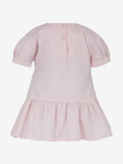 Emporio Armani Baby Girls Cotton Logo Dress In Pink