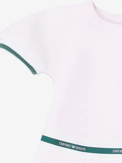 Emporio Armani Baby Girls Logo Tape Dress In White