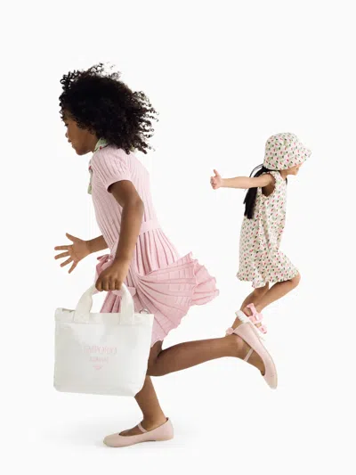 Emporio Armani Girls Canvas Logo Tote Bag