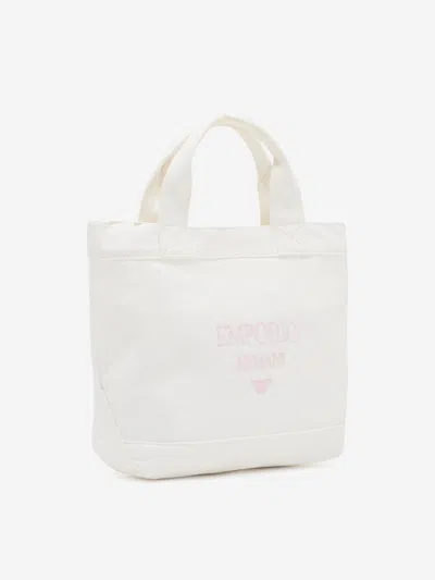 Emporio Armani Girls Canvas Logo Tote Bag