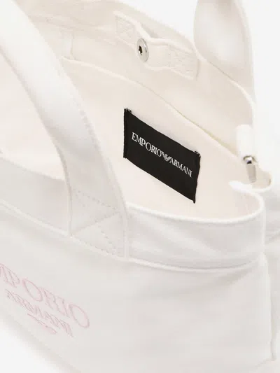 Emporio Armani Girls Canvas Logo Tote Bag
