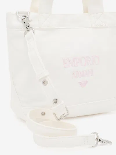 Emporio Armani Girls Canvas Logo Tote Bag