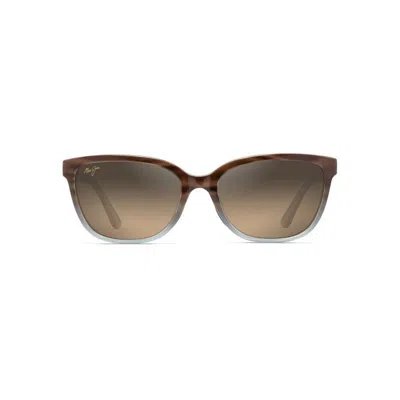 Maui Jim Honi Polarized Cat-eye Sunglasses In Brown
