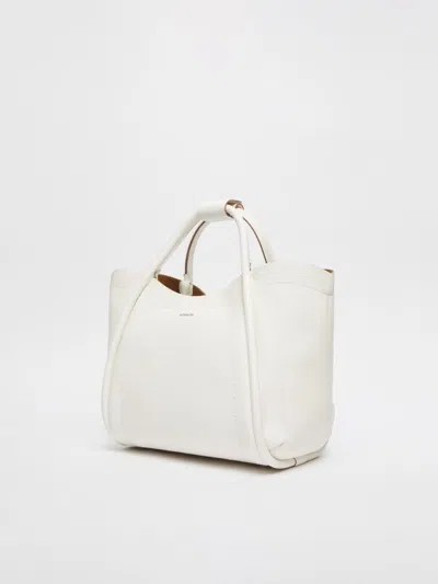 Max Mara Drummedmarines Handbag White