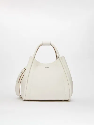 Max Mara Drummedmarines Handbag White