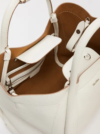 Max Mara Drummedmarines Handbag White