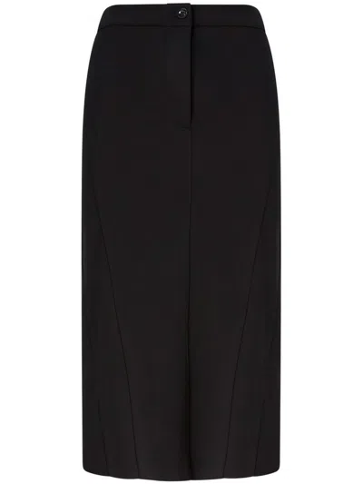 Pinko Fabric Stitch Midi Skirt With Back Slit