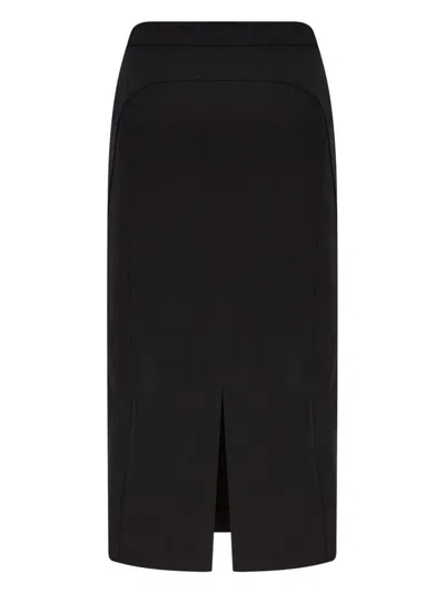 Pinko Fabric Stitch Midi Skirt With Back Slit