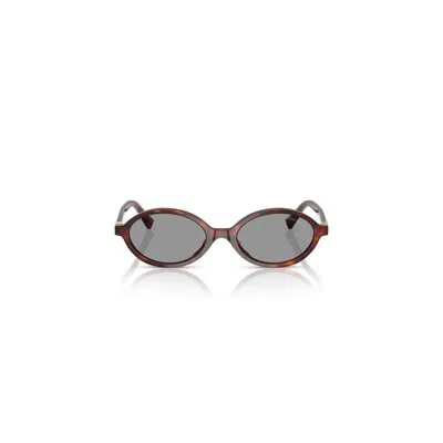 Miu Miu Brown Miu Regard Oval-frame Sunglasses