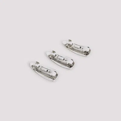 Miu Miu Set Of 3 Natural Lilac Brown Hair Clips