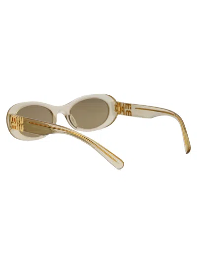 Miu Miu Sabbia Trasparente Acetate Sunglasses In Brown