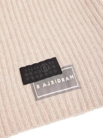 Mm6 Maison Margiela Drawstring Wool-blend Knit Hood