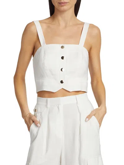 Ramy Brook Women's Gabi Button-front Crop Top