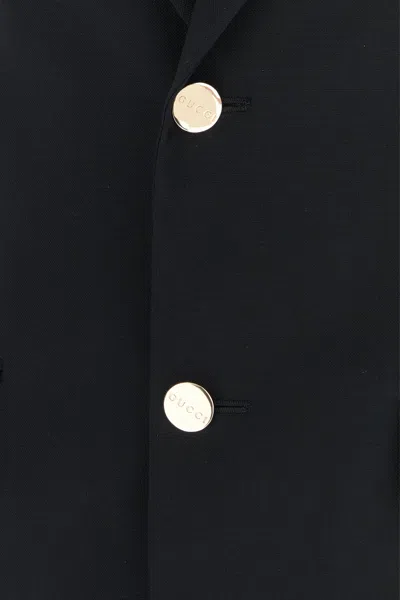 Gucci Giacca In Lana Blu Notte Uomo In Multi