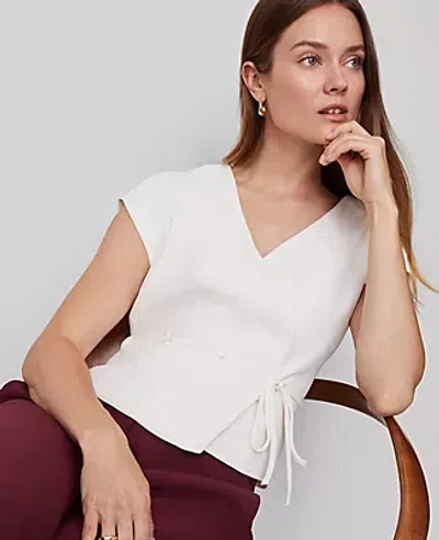 Ann Taylor Wrap Tie Waist Blouse