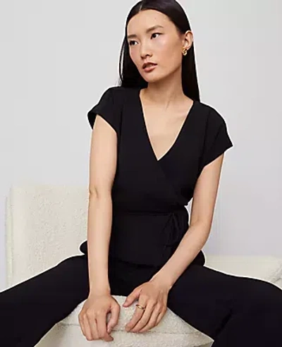 Ann Taylor Wrap Tie Waist Blouse