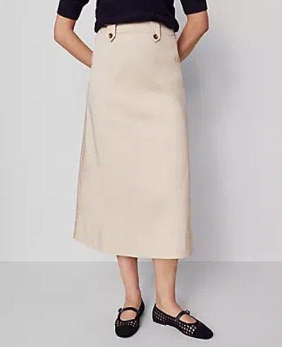 Ann Taylor Weekend Collection Sateen Full  Midi Skirt