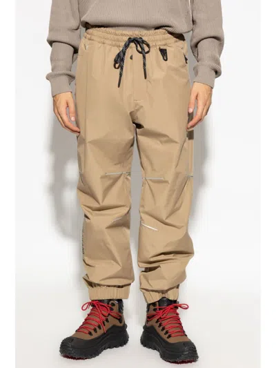 Moncler Logo-embossed Track Pants In Brown