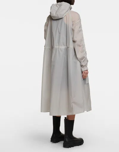 Moncler Potet Logo Parka Raincoat In Neutral