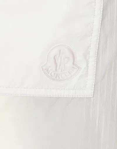 Moncler Potet Logo Parka Raincoat In Neutral