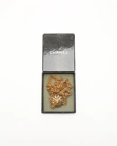 Pre-owned Chanel Lion Motif Double Chain Necklace